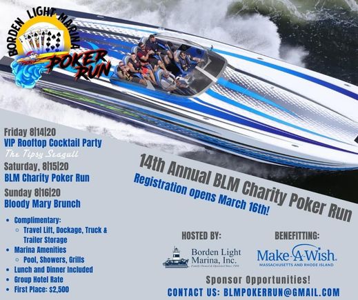 Register now for the 14th Annual Borden Light Marina Poker Run! 

@BLMPokerRun
