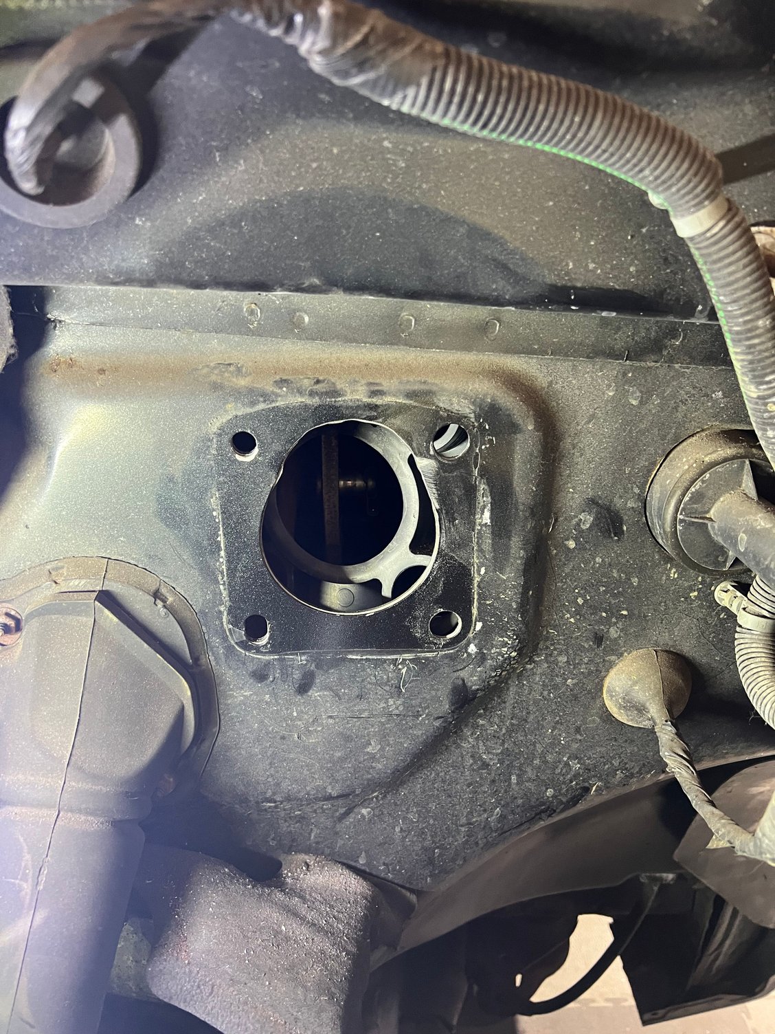 You can see the top of the hole where i opened it up a bit. 