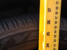 They say my tires are 27.2" tall, but for some reason it doesn't look like they are. 235/50/18.