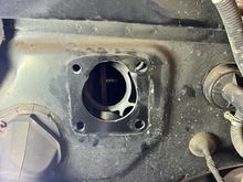 You can see the top of the hole where i opened it up a bit. 