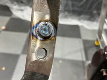Had my buddy weld it in after drilling a 5/8ths hole and dropping it in. 