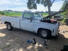 Front is down. Very straight forward, had to slightly bend brake lines to clear upper ball joint. 