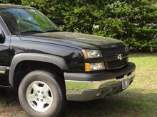 Chevrolet 2004 Silverado Z71 CCSB April 8, 2011.  After installation of color matched SS grille and billet BowTie.