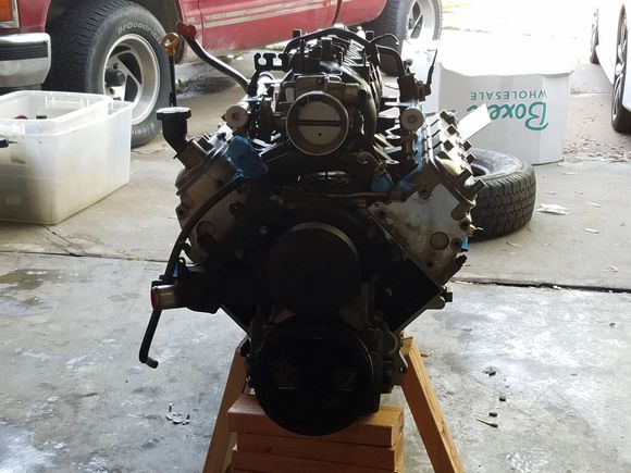 Dont try this at home lol. Long as we dont have an earthquake in the next week shes good. I pushed from all 4 sides and it didnt budge but id recommend leaving it on the stand. I needed it like this so i can reloom my harness the guy i paid did a horrible job and it lays out all weird