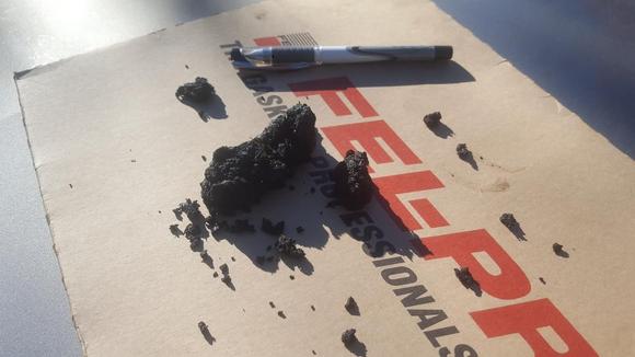 this is all the solid sludge i pulled together from just the driver side head. thats 4 ports! lol.