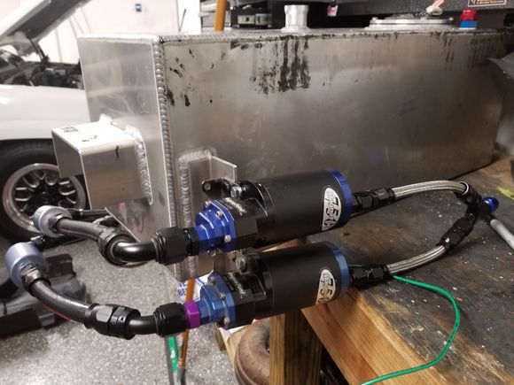 Got the second pump on just need to wire it up and ill be heading back for more dyno time. 2nd pump will be on a 2psi hobbs switch