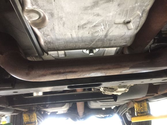 Y pipe clearance..... The level check plug is a little more directly over the pipe than i like....