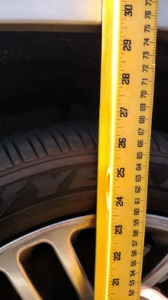 They say my tires are 27.2" tall, but for some reason it doesn't look like they are. 235/50/18.