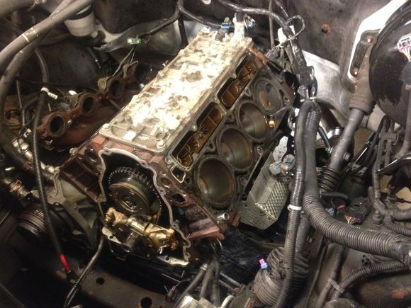 stripped down for a cam swap
