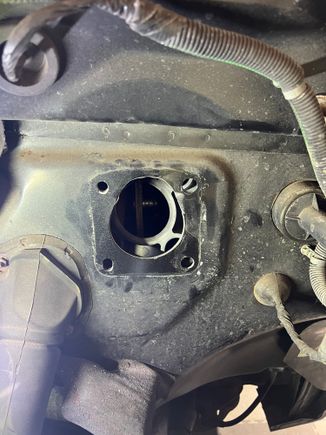 You can see the top of the hole where i opened it up a bit. 