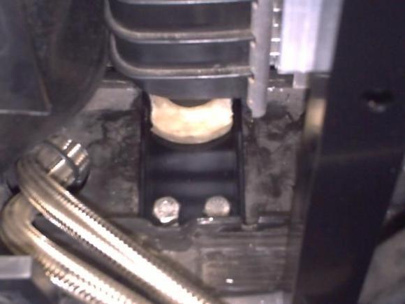 radiator moved back 1.75"