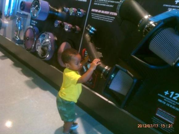 MY Little buddy Shopping @ Summit Racing. #ManMall