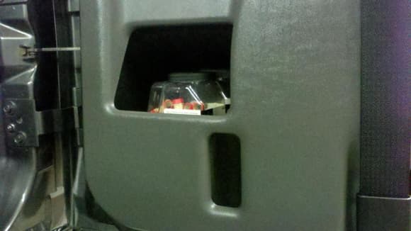 rear jumpseat seatbelt taken out of back door