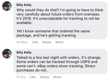 Another confusing response from RCMART. So eBay purchase get tracking because it’s a different service. But direct purchases do not. 
