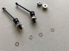 This is a set of universal driveshafts that are a hop up and four clamping hex mounts, which are also pop-ups