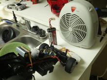 First drying attempt of integral ESC/rx
