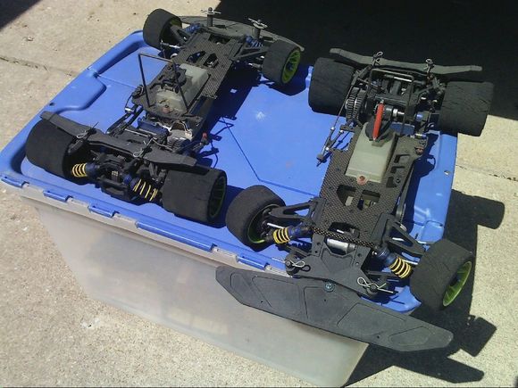 Picco Speed 1/8 onroad chassis from 2003.  Sorry they are not fully clean with new tires for the museum.