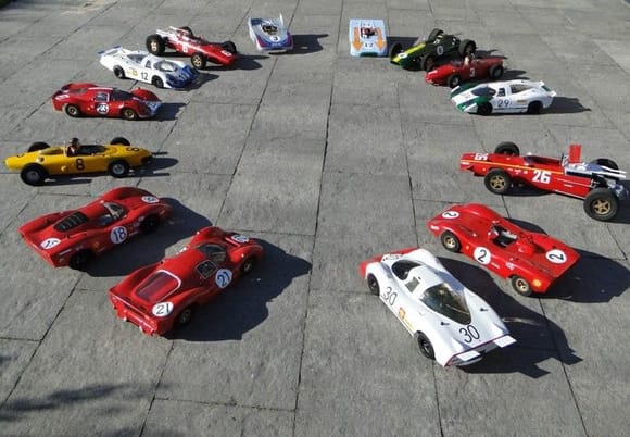Vintage RC bodies of 1960's race cars