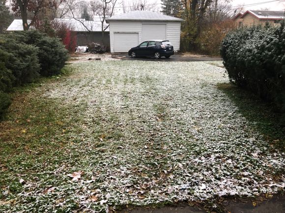 Barely anything my way. It’s trying now, but not sticking.   