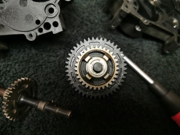 Gears needed to be re-greased with graphite grease. What little grease remained seemed congealed. 