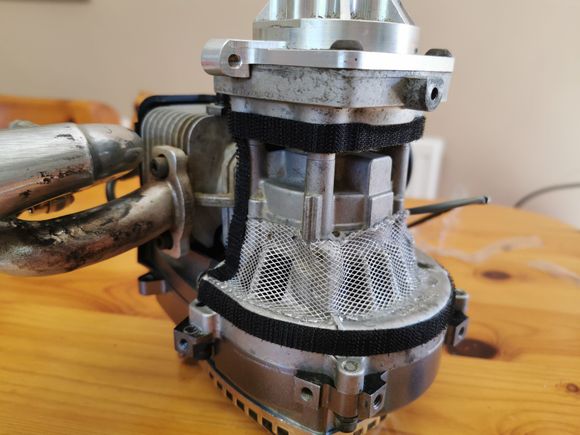 Belt and Braces - time for a pre-filter too. Should prevent any dust or grime being sucked into the engine. 