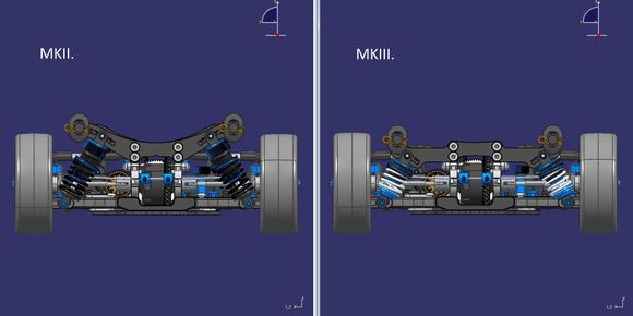In this image the ride high is 12.75mm. Horizontal suspension arms.