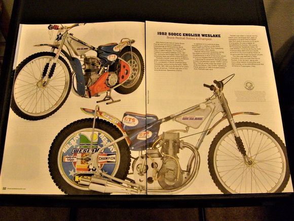 1982 500cc English Weslake speedway bike