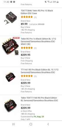 Listed from cheapest to most expensive. I think XR70 needs a new eyeglass prescription.  