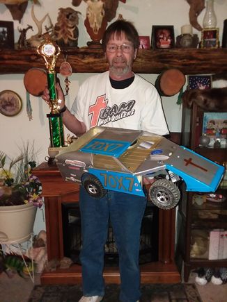 first time on the podium in a long time, had to explain the numbers on my car numerous times, only the second pic of the THR shirt with a trophy
