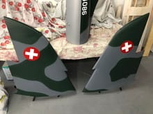 more details of the Swiss symbol painting and the prefix