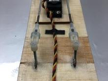 Finished. The arms offset to the front will provide aileron differential.