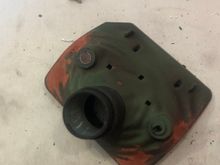 Mantle with holes being filled.