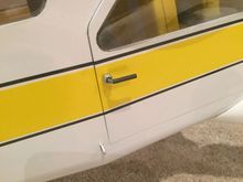 Door handle is a 4-40 pushrod, two lock nuts, and a bit of heat-shrink tubing.