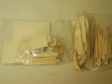More wood parts in sealed plastic packages