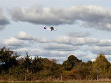 SIG Kadet Senior ARTF clone in flight before the throttle linkage issue..