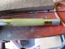 Making a kevlar ballast tube. 19mm tube, mylar held on with petroleum jelly, 3 wraps of 38gm kevlar.
