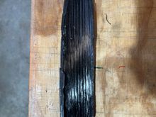 I always wondered what the structure was inside these awesome blades.  But I would've rather NOT found out this way!  I split one in half to inspect.