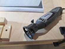 I'm using my Dremel Rotary tool for the routing process.  