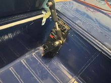 I neglect to say anything about it but I did back up the servo mounts in the gear tub with a hardwood block (top here) and a 1/4 ply piece with  a piece of triangle stock bottom which ties the servo to both top and bottom wing surfaces.