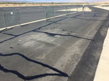 Cracks filled with Hard Rubber