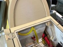 Partition above fuel tank between fuse halves installed