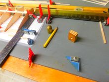 Using squares to keep things squared up for a future Saito 50 on a Sig Mid Star.