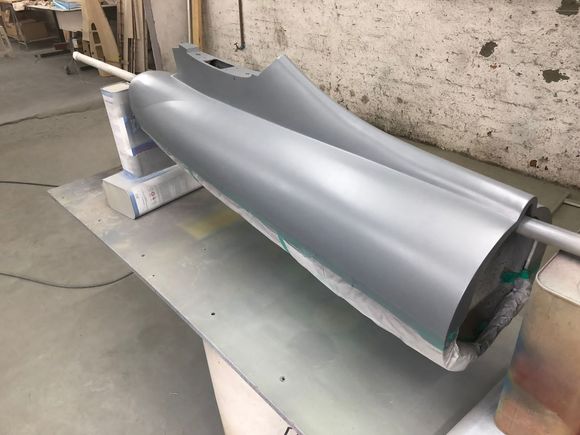 painting the gray at the top