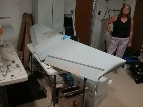 Wing panel ready for paint