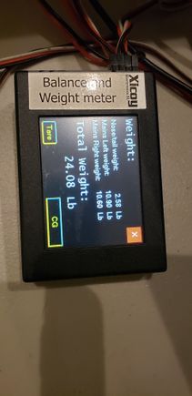 Dry weight, no fuel in UAT yet.