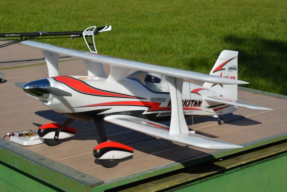 3D capable biplane with huge controls.