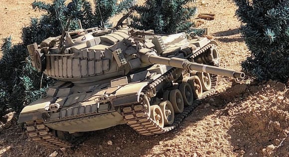TongDe M60A3 conversion to Magach 6B on tank trials course. 