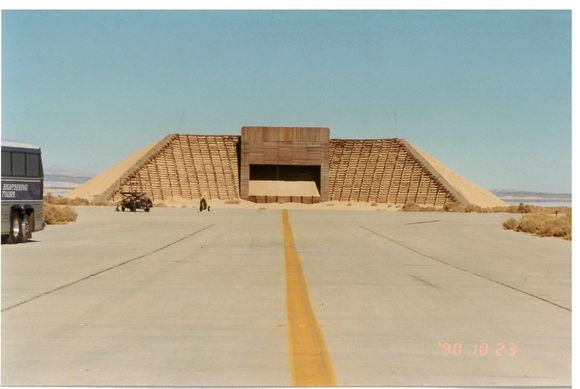 The A10 range backstop bunker - to catch the 30mm rounds when testing the Avenger