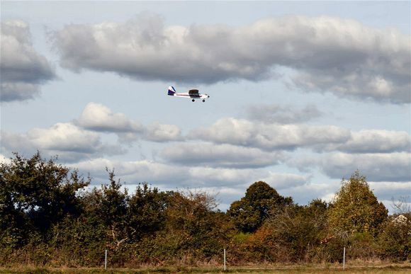 SIG Kadet Senior ARTF clone in flight before the throttle linkage issue..