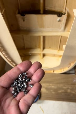 I still had space left to fill, so I used these Lead 22 Pellets I had laying around.  These pellets were flyers out of my pellet gun every time....